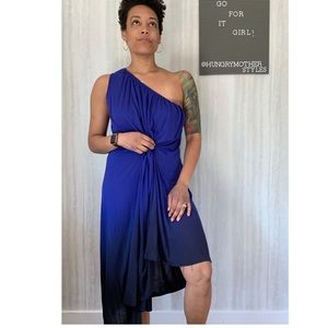Blue Jessica Simpson One Shoulder Dress